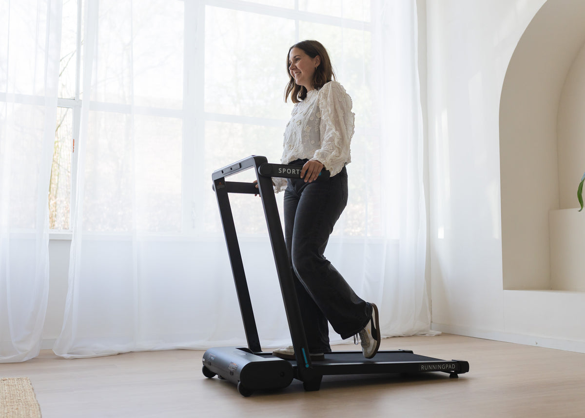 The first RunningPads went to people who work from home. Walking during a call, without anyone noticing.